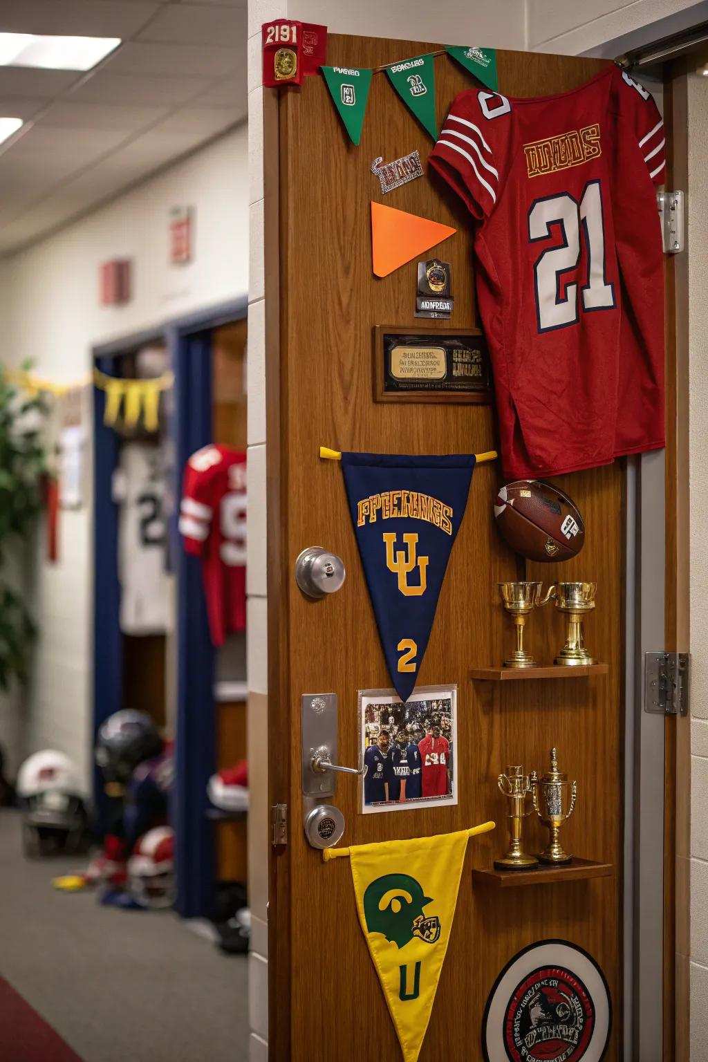 An entrance celebrating the energy of athletic events.