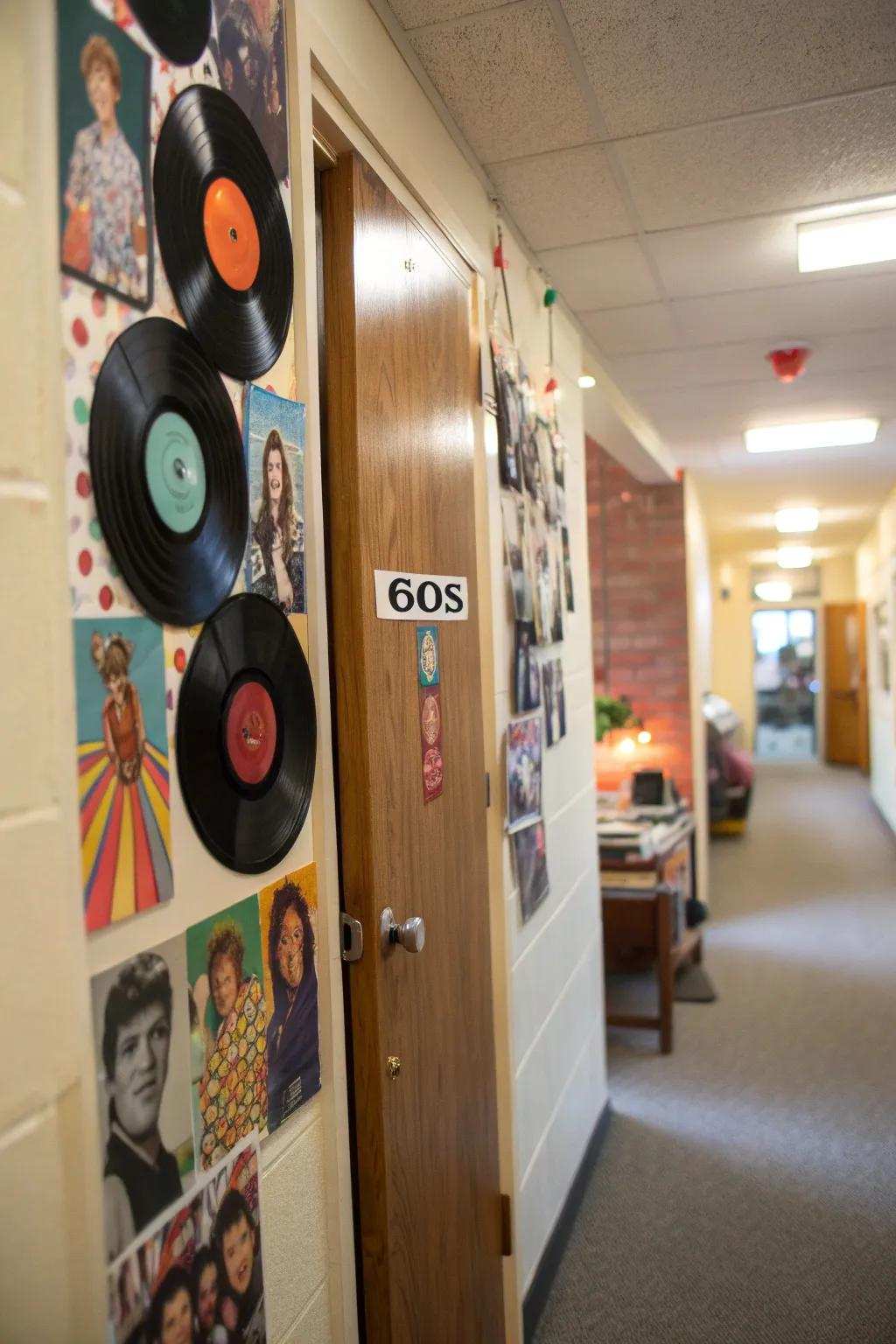An entrance displaying retro style appeal.