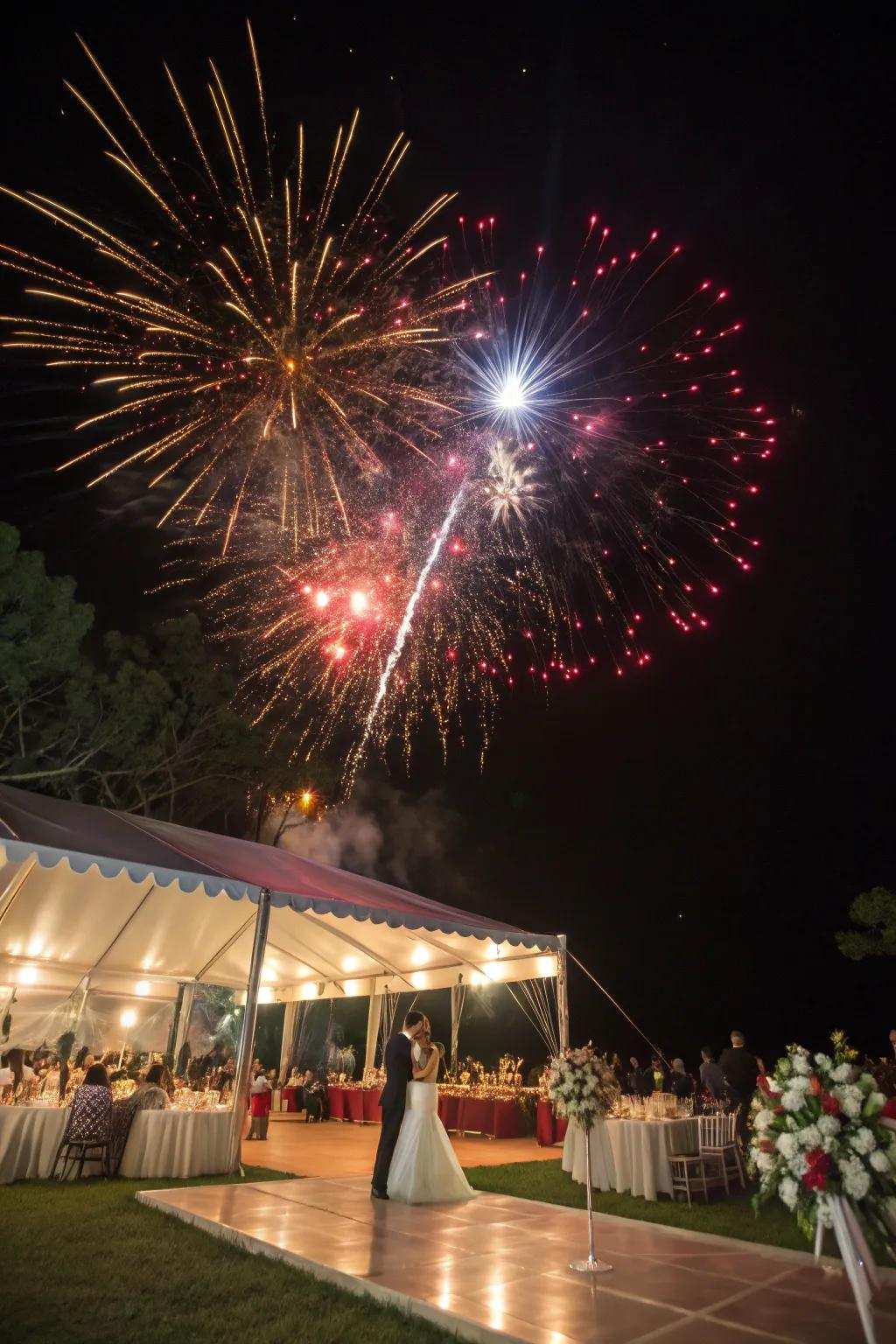 An extraordinary fireworks spectacle, concluding a remarkable evening.