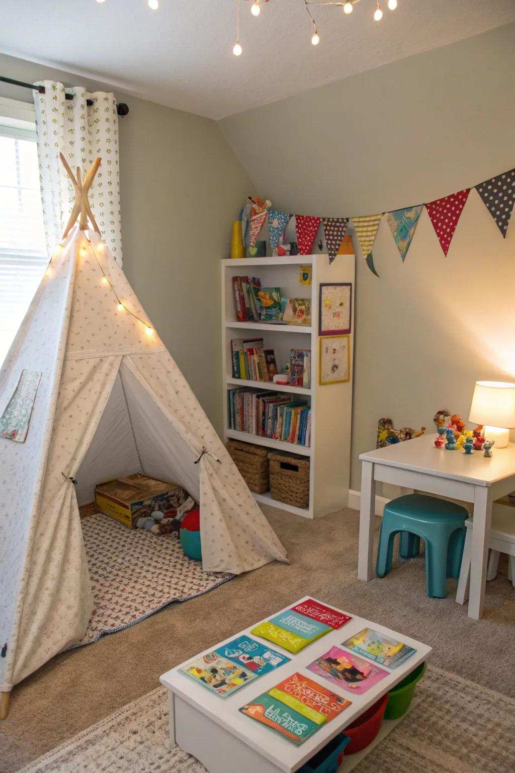 An interactive play zone encourages inventiveness and enjoyment.
