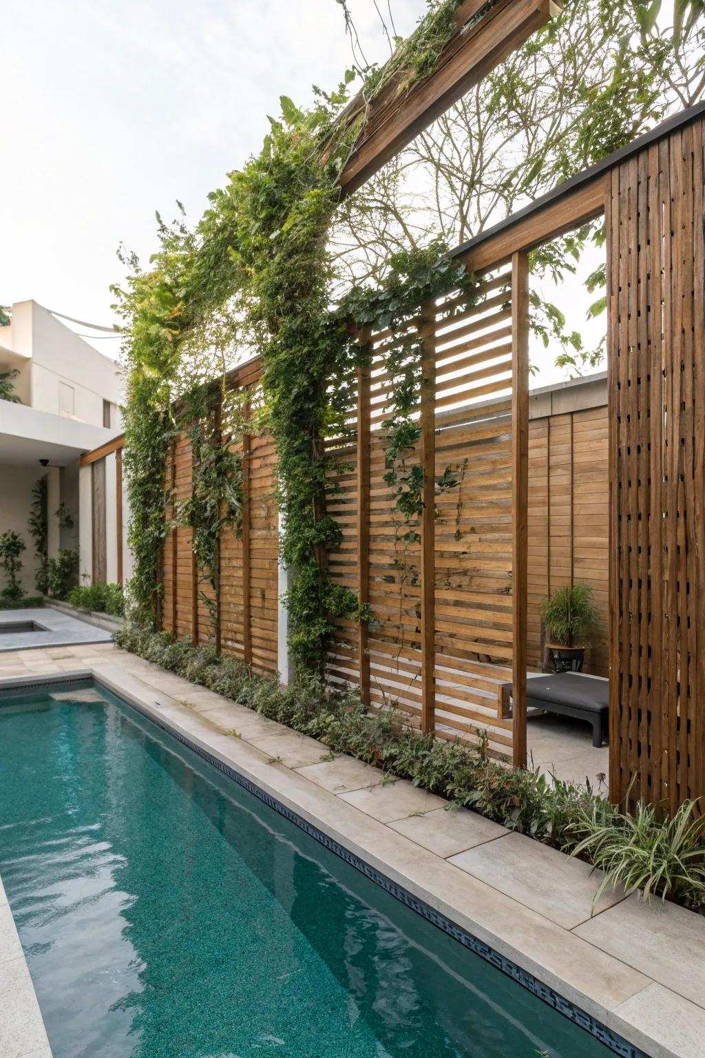 An intimate aquatic environment is fostered through the deployment of seclusion panels.