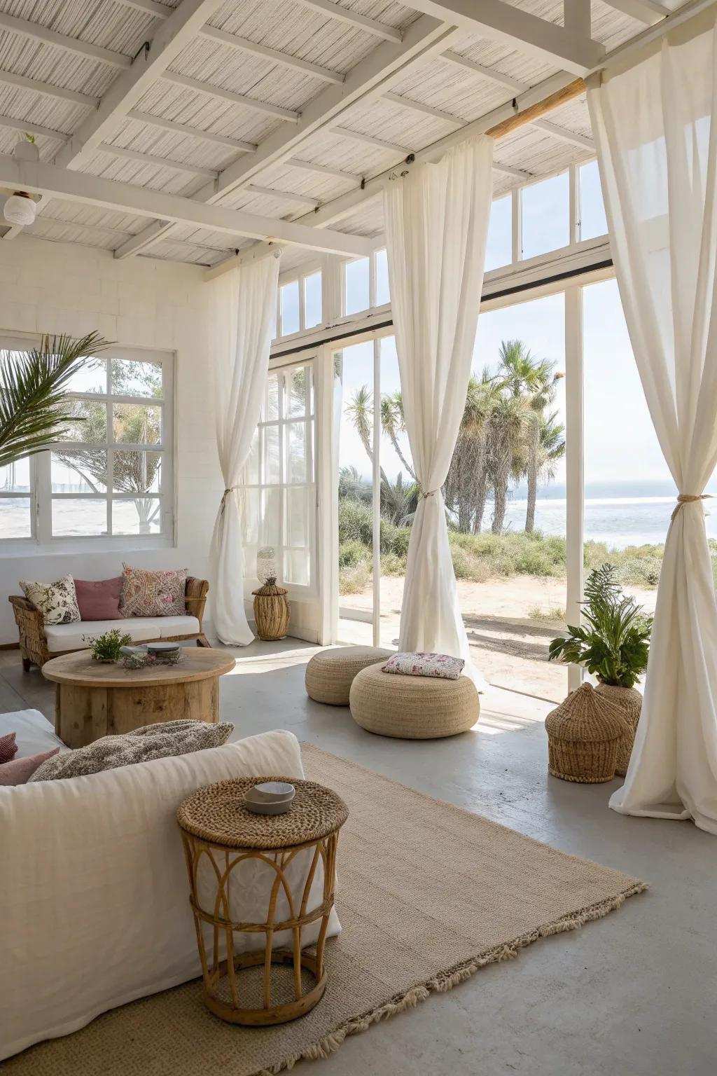 An open, airy design creates a spacious and inviting living room.