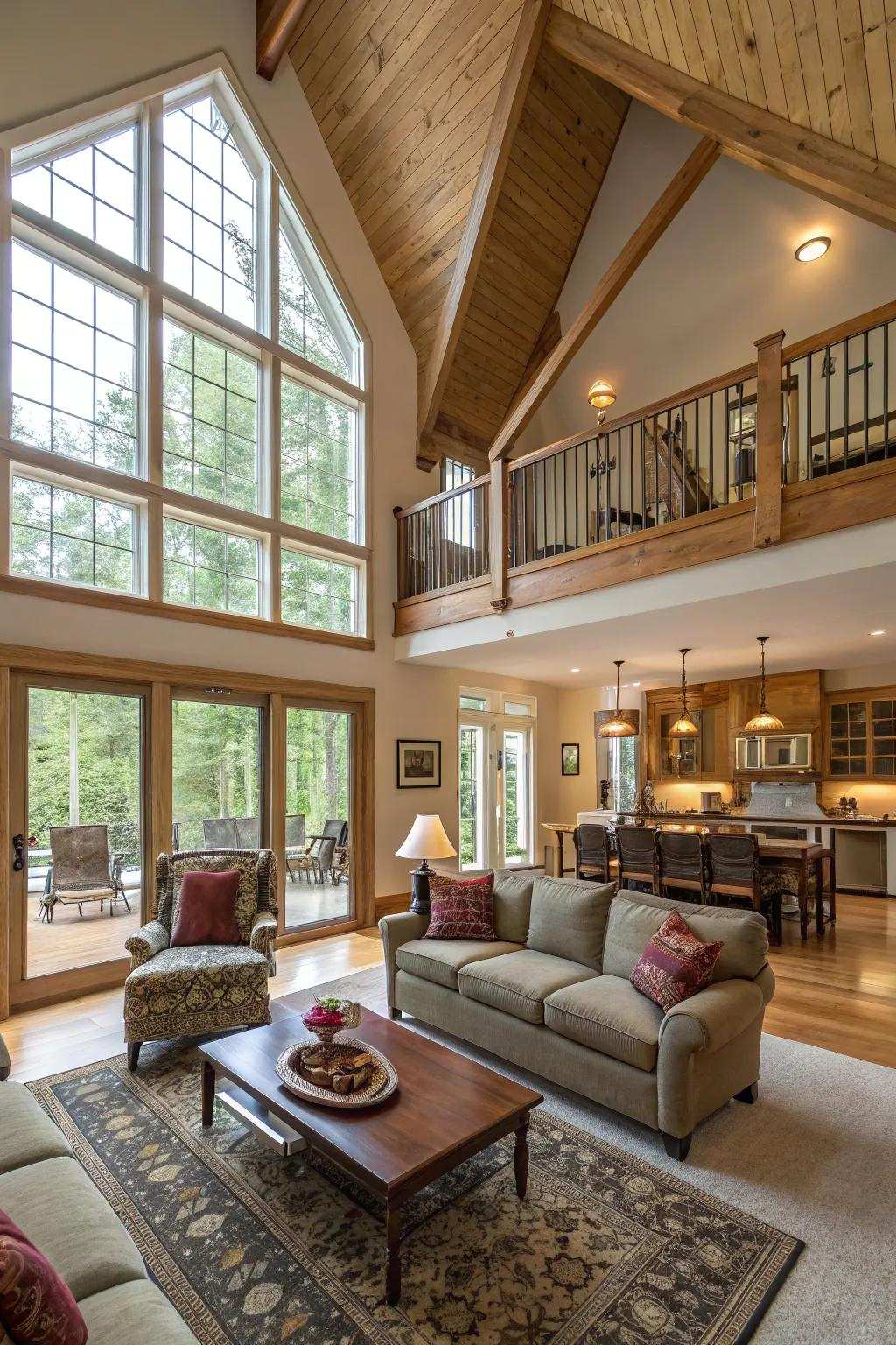 An open design on the 2nd story enhances both area and connectedness.