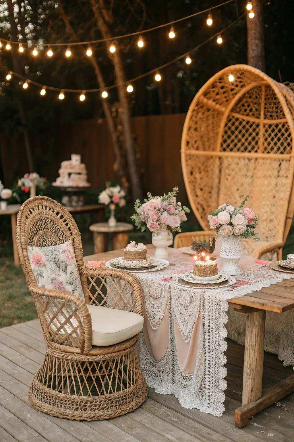 Antique furnishings add personality and charm.