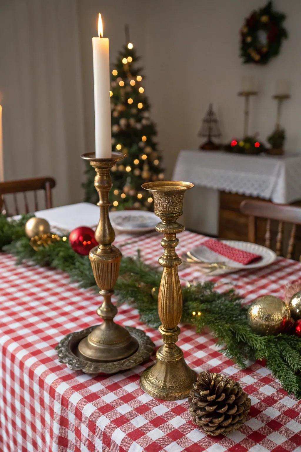 Antique metal adds a touch of elegance and warmth.