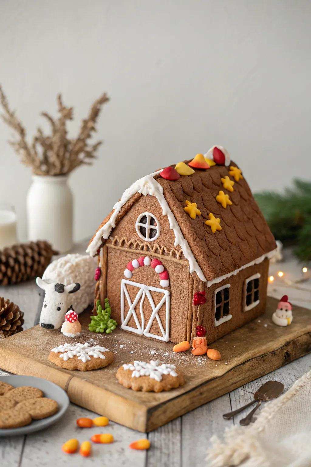 Appreciate rustic allure using this delightful gingerbread animal house, where clarity encounters whimsy.