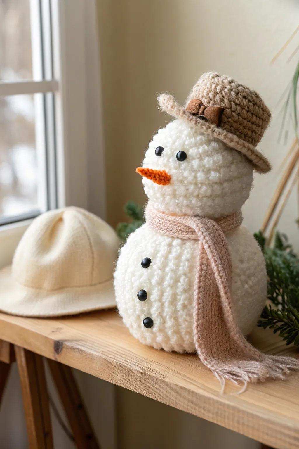 Appreciate the coziness of simplicity with this charming thread figurine, a superb fusion of Scandinavian minimalism and boho comfort.