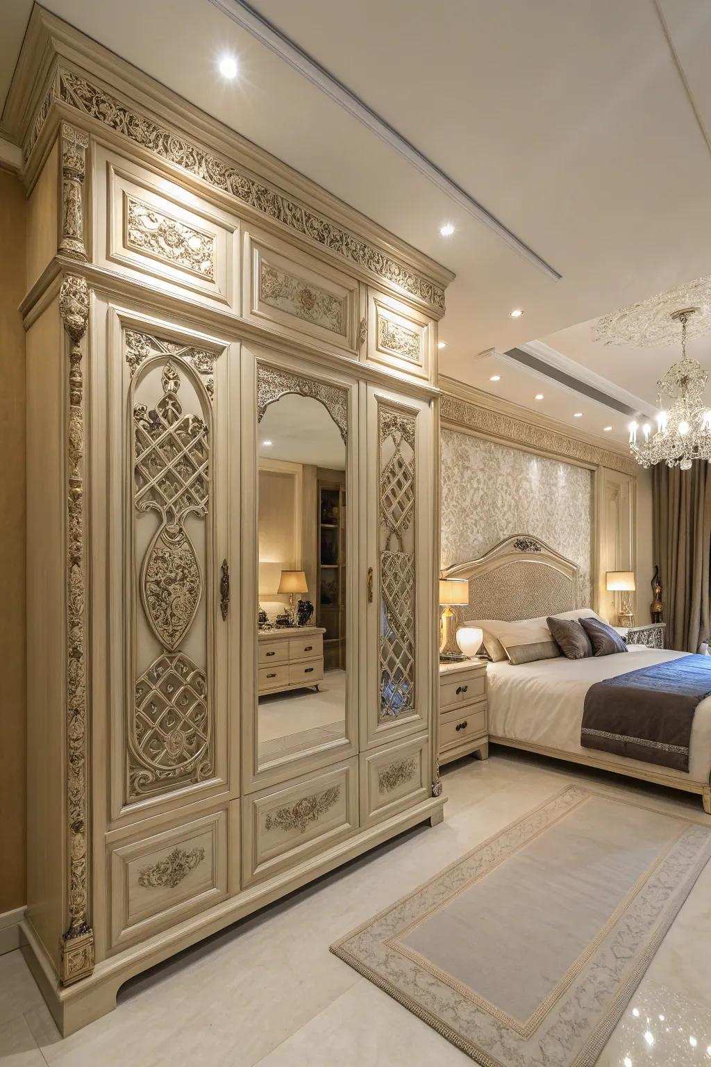 Architectural millwork transforms this closet into a standout attribute.