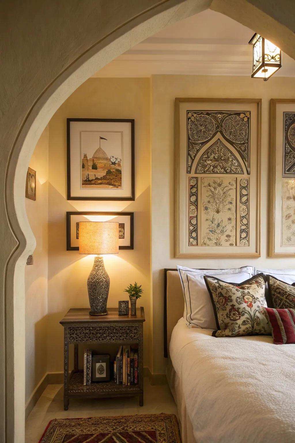Art can accentuate and highlight architectural elements.