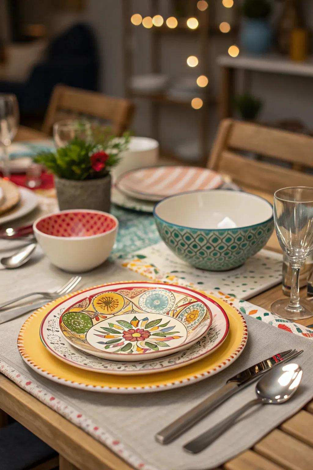 Assorted dishes create a personalized dining experience.