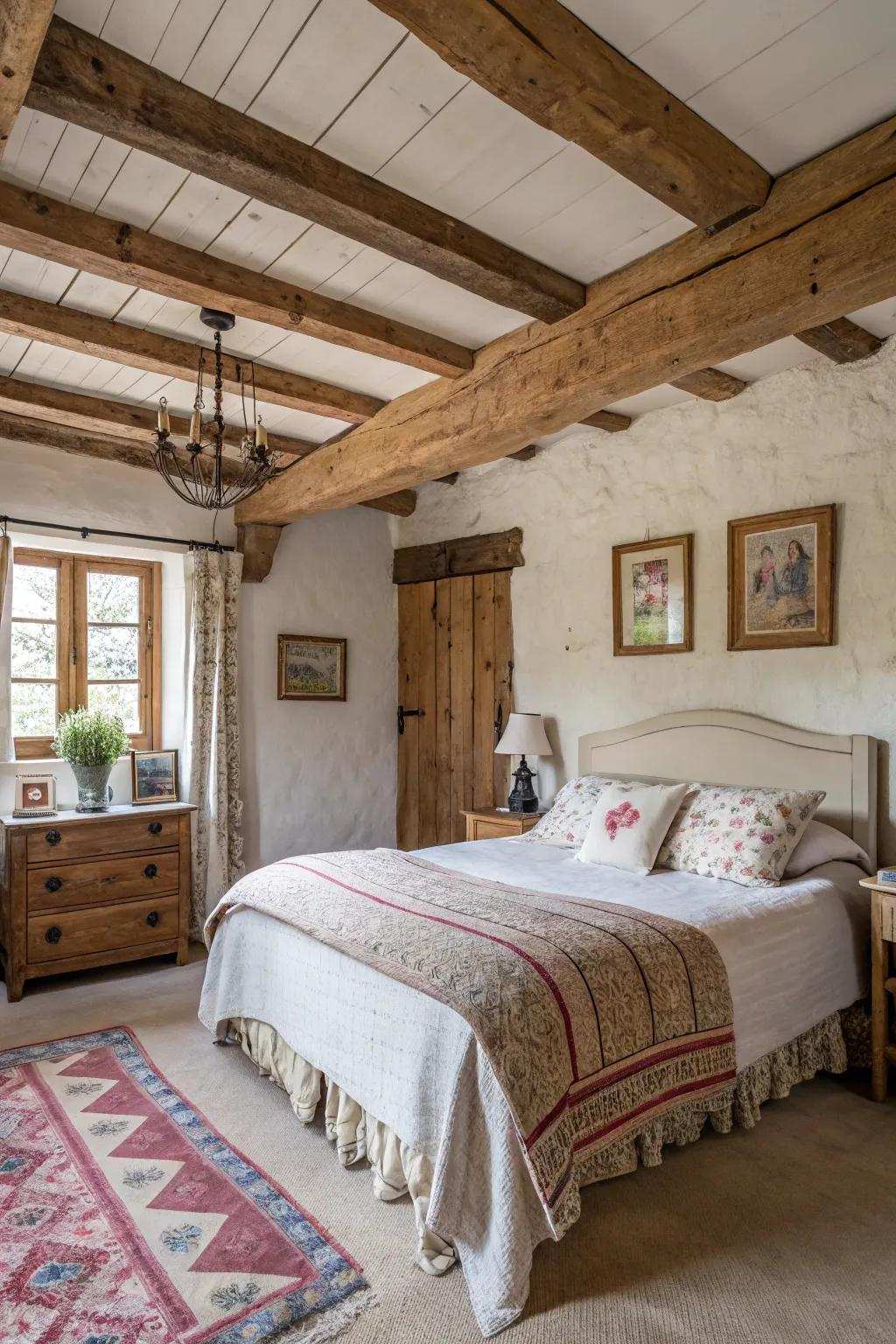 Authentic farmhouse atmosphere cultivated through embraced blemishes