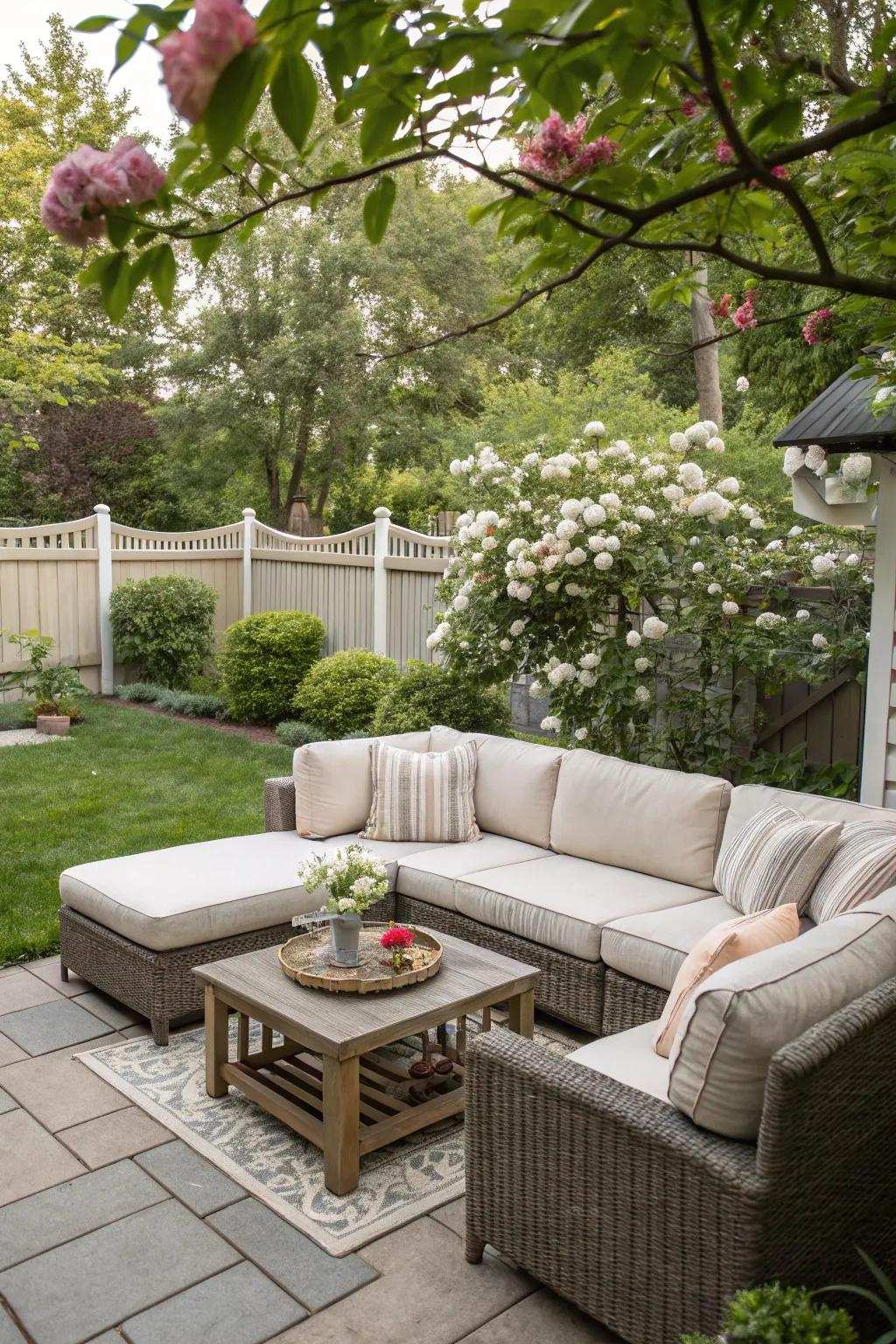 Bespoke outdoor furniture amplifying the beauty and comfort of the backyard