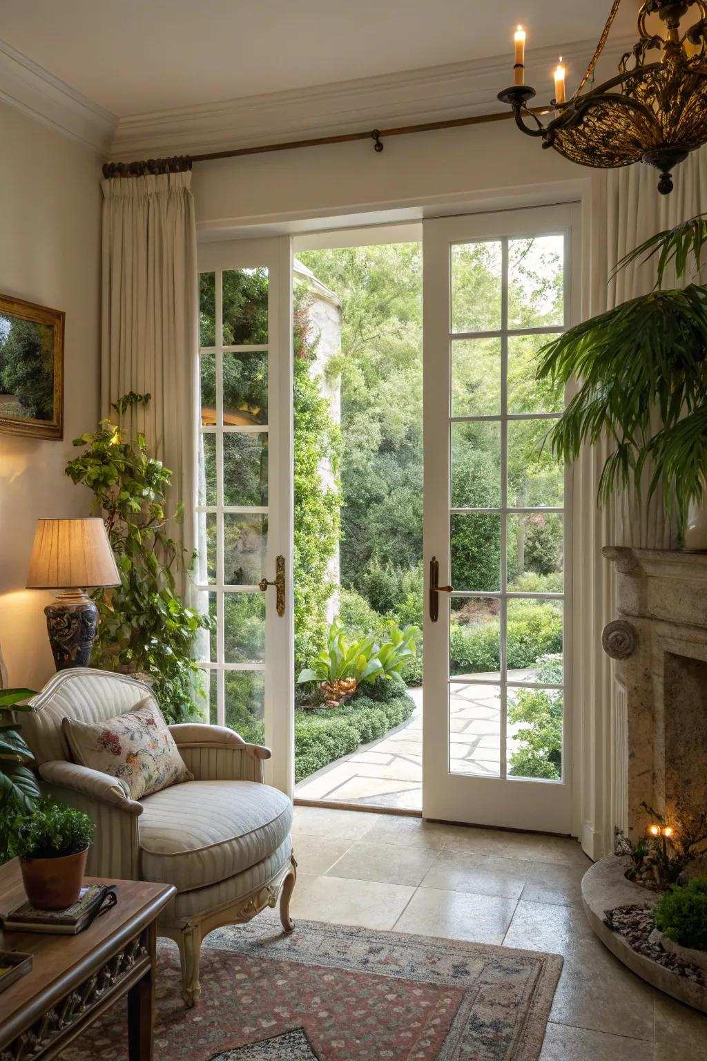 Bi-fold doors create an effortless transition from the living space to the garden.