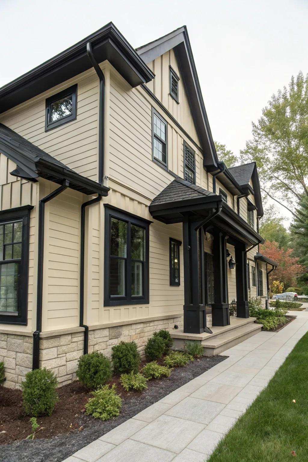 Black trim imparts a sense of striking sophistication.