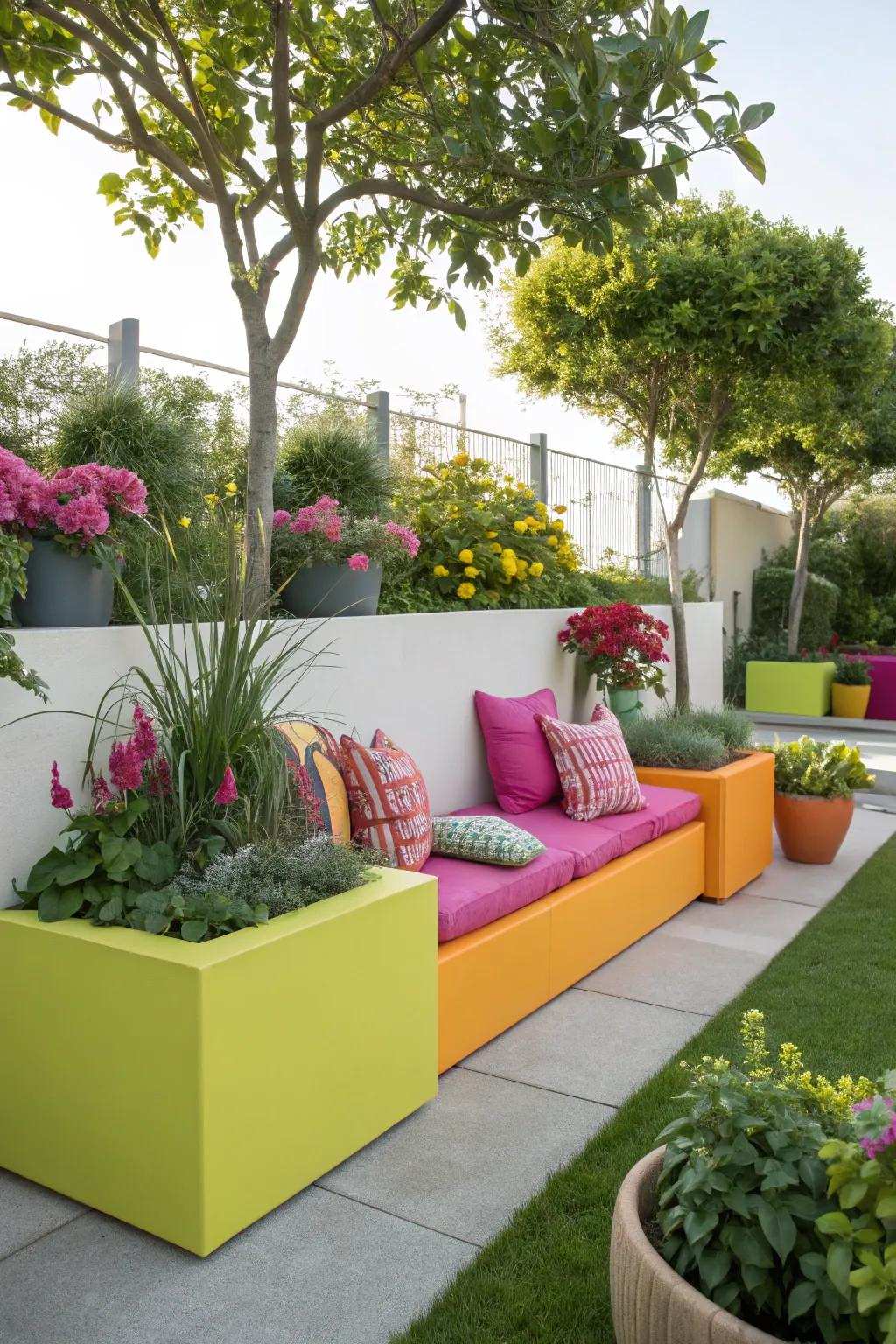 Bold colors make a striking statement.