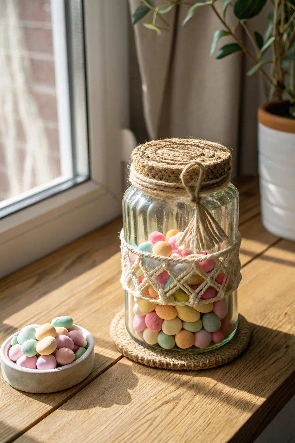 Breathe new vitality into your decor with this chic, eco-conscious confectionery canister!
