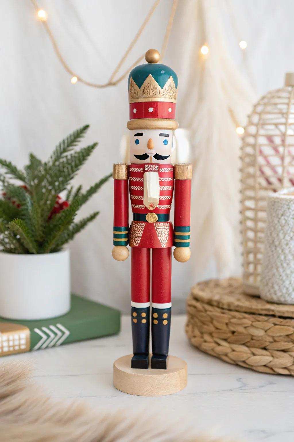 Brighten your holidays with this charming dessert stick nutcracker, a perfect blend of Scandinavian simplicity and Boho flair.