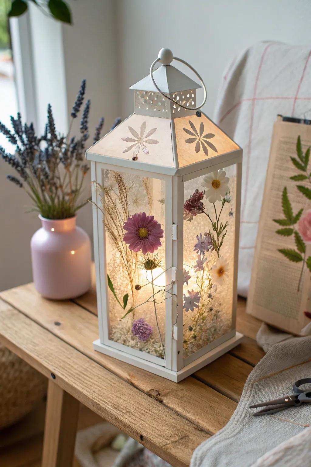 Brighten your setting using the delicate elegance of conserved floral lights. A hint of nature and warmth for your comfortable evenings.