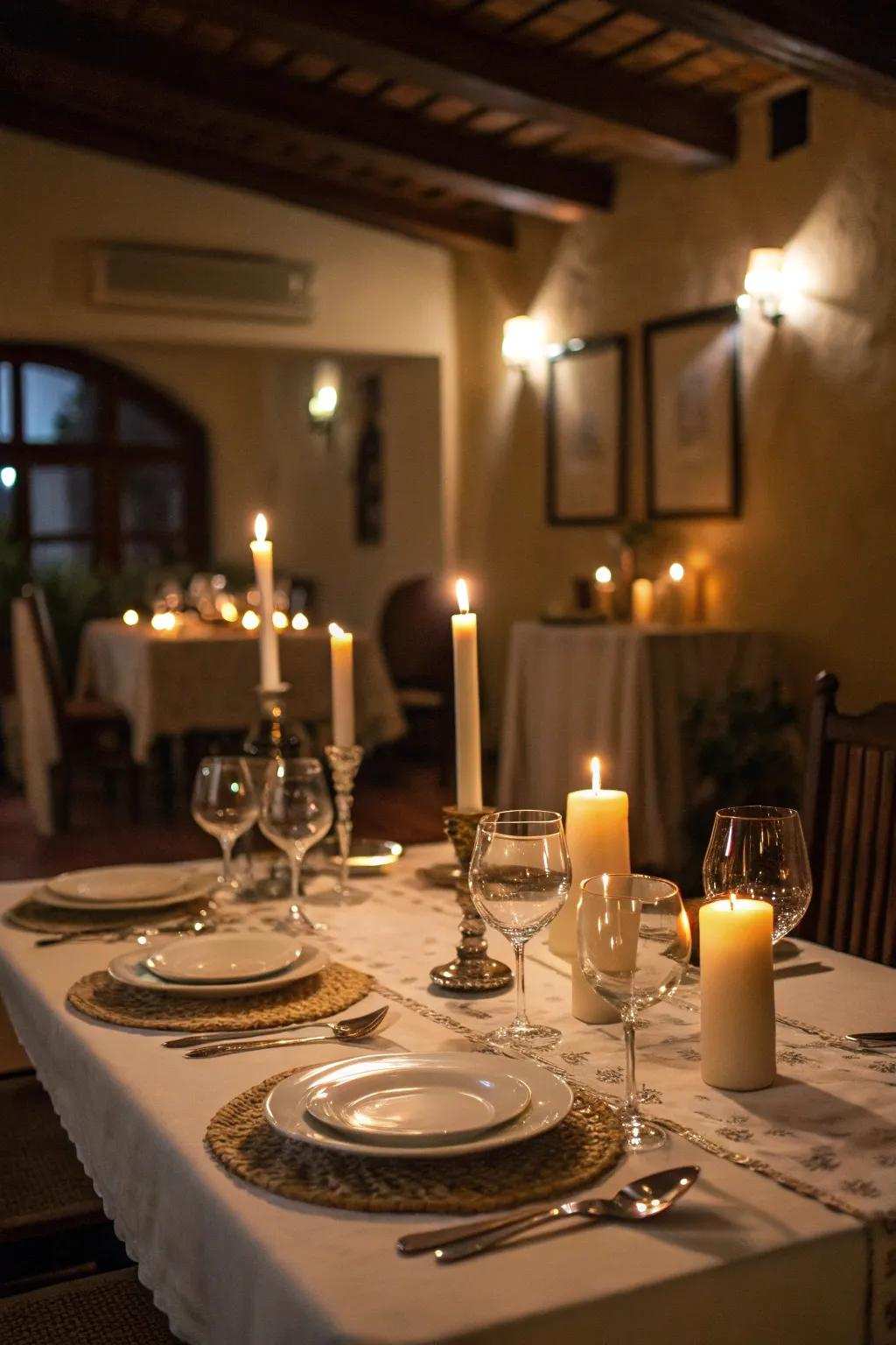 Brightness adds intimacy and ambiance.