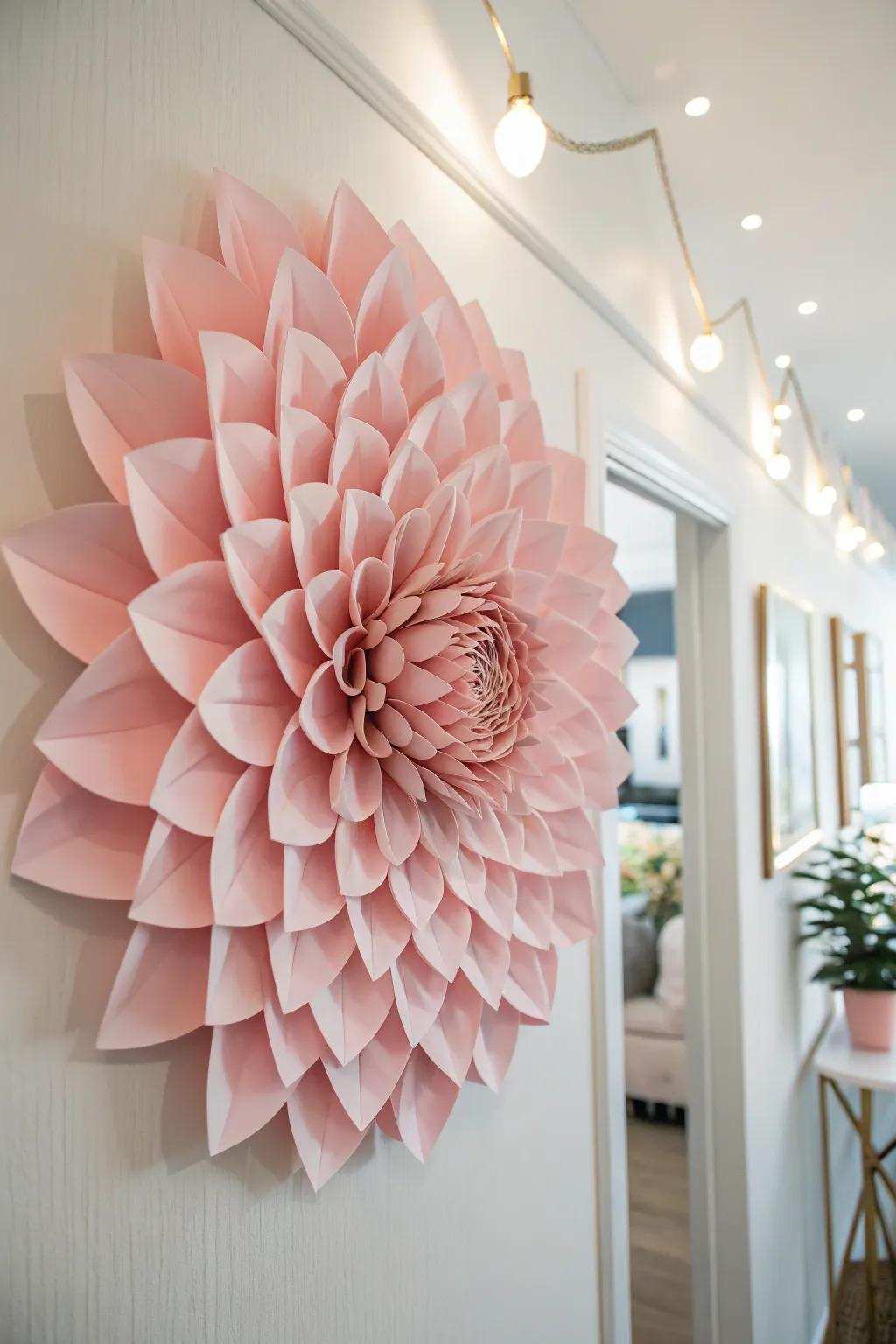 Bring a hint of fun to your space with handmade rose paper blossoms. Ideal for a simple-bohemian vibe!