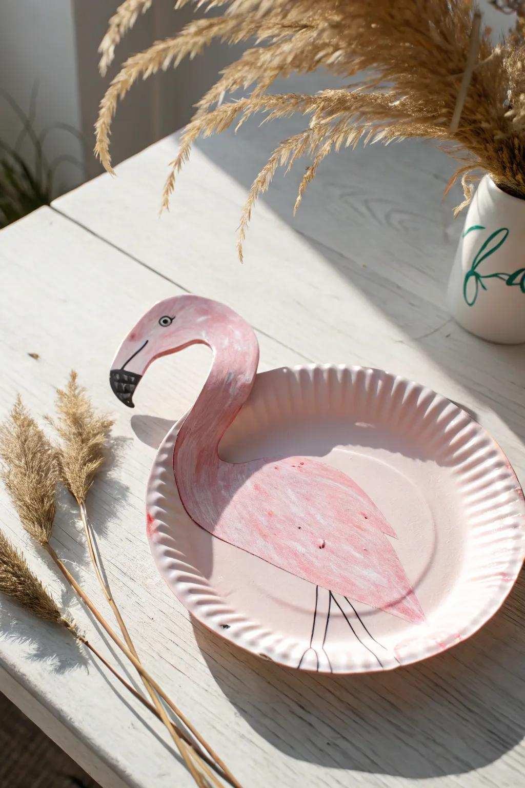 Bring a sense of fun with these delightful roseate spoonbill paper plates!