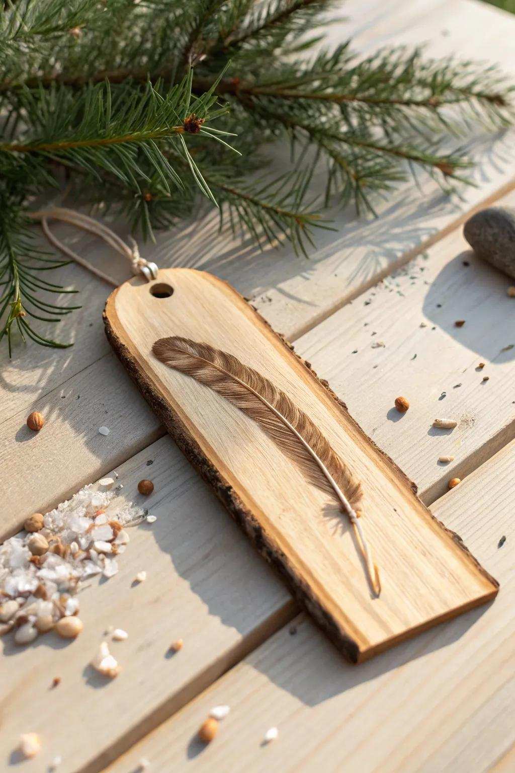 Bring the beauty of nature to your reading with this handcrafted, plume-adorned page saver.
