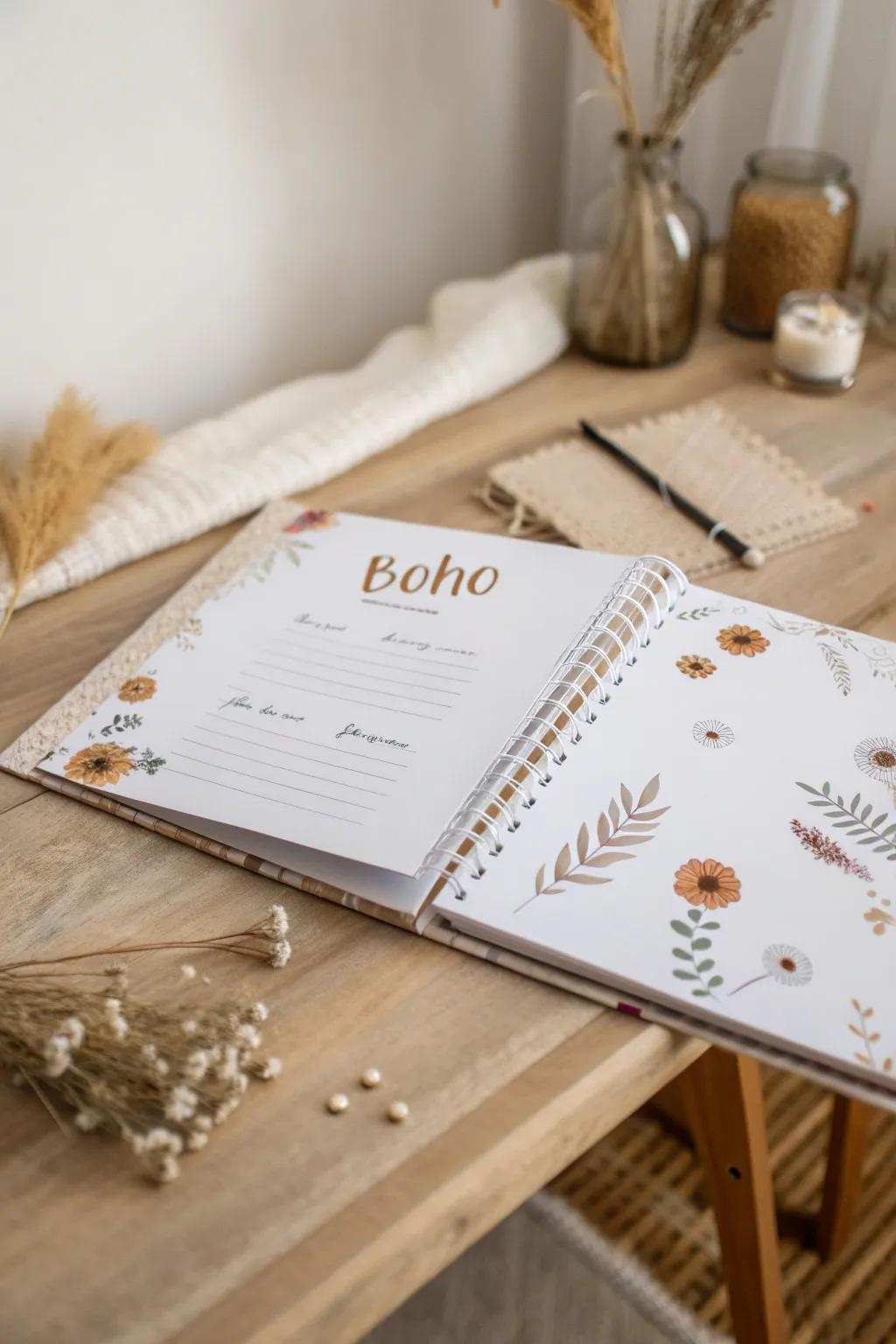 Bring your memories to life with personal handwritten notes in your scrapbook. Embrace simplicity and sophistication in every page.