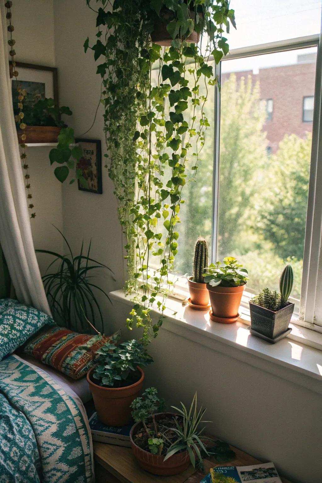 Bringing the outdoors inside with flourishing greenery