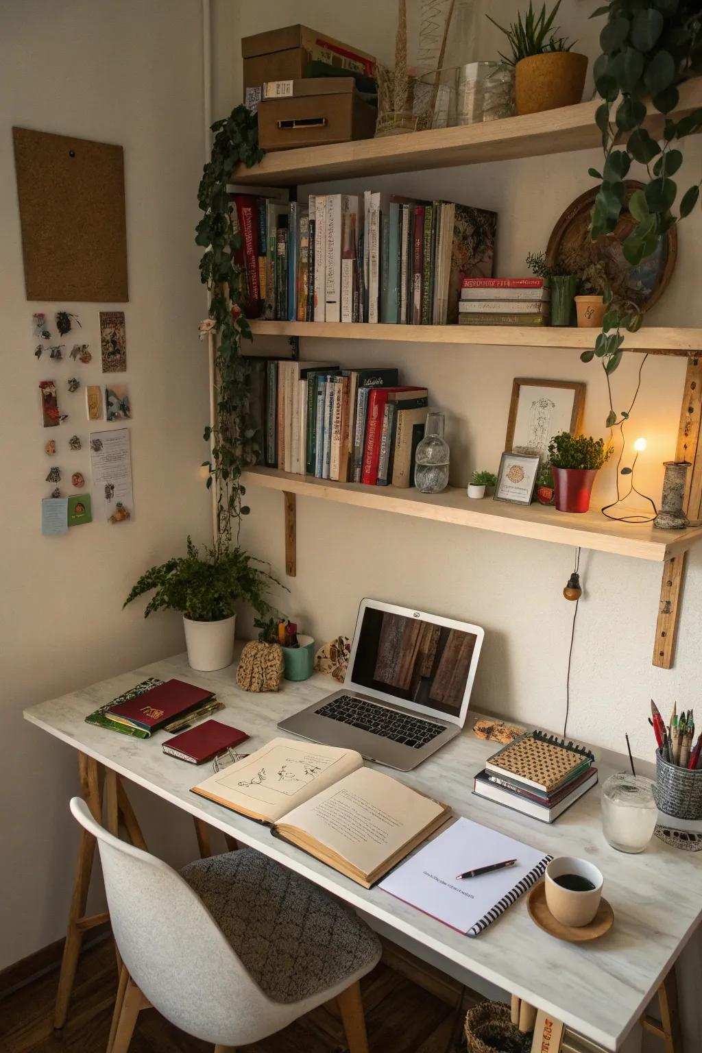 Built-in shelving: Storage options that blend in seamlessly.