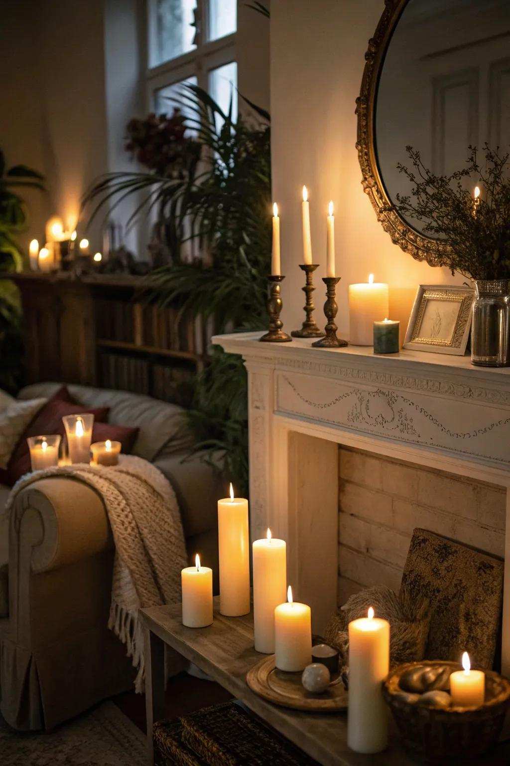 Candles contribute a mellow and affectionate mood that's ideal for seasonal assemblies.