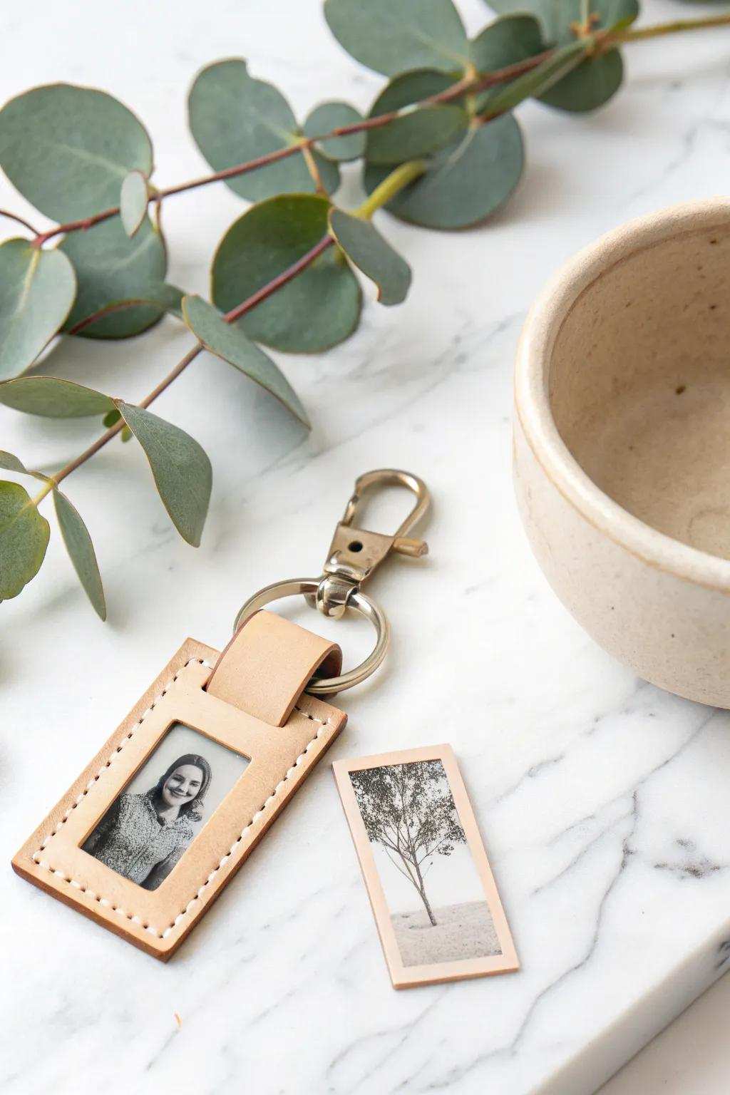 Carry cherished memories with you—timeless elegance in an image keyring.