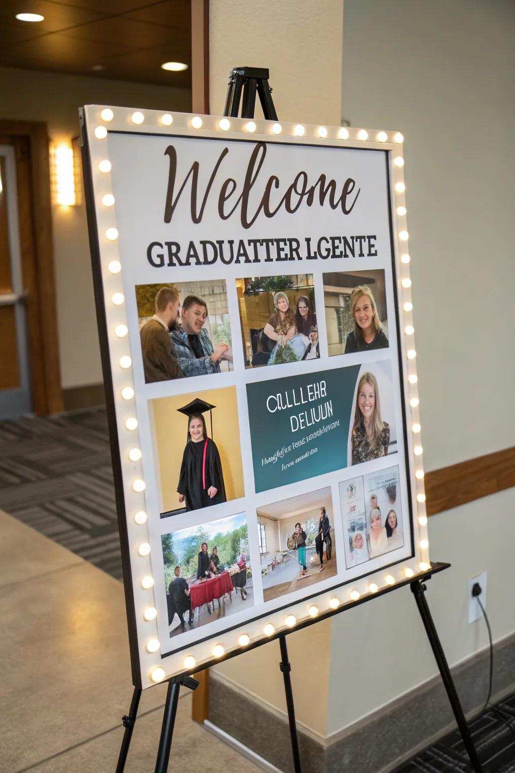 Celebrate memories using a picture mix display.