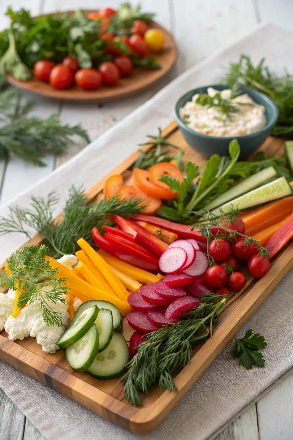Celebrate summer with a vibrant cultivated freshness cold plate.