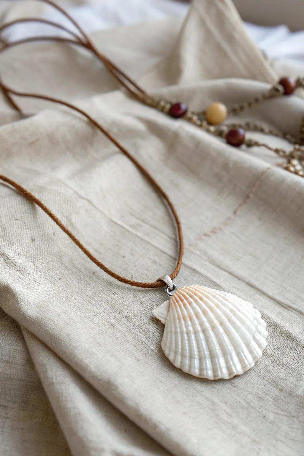 Celebrate the allure of the seas with a handcrafted seashell necklace, adding a hint of coastal refinement.