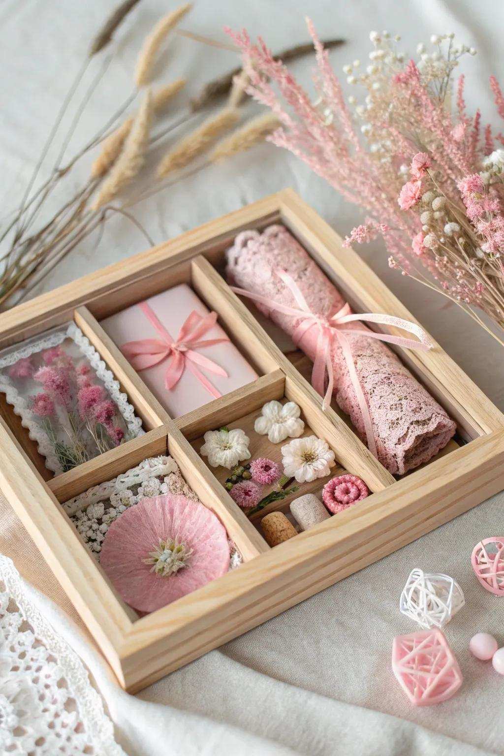 Charming Rose Shadow Box: A Minimalist's Dream Display