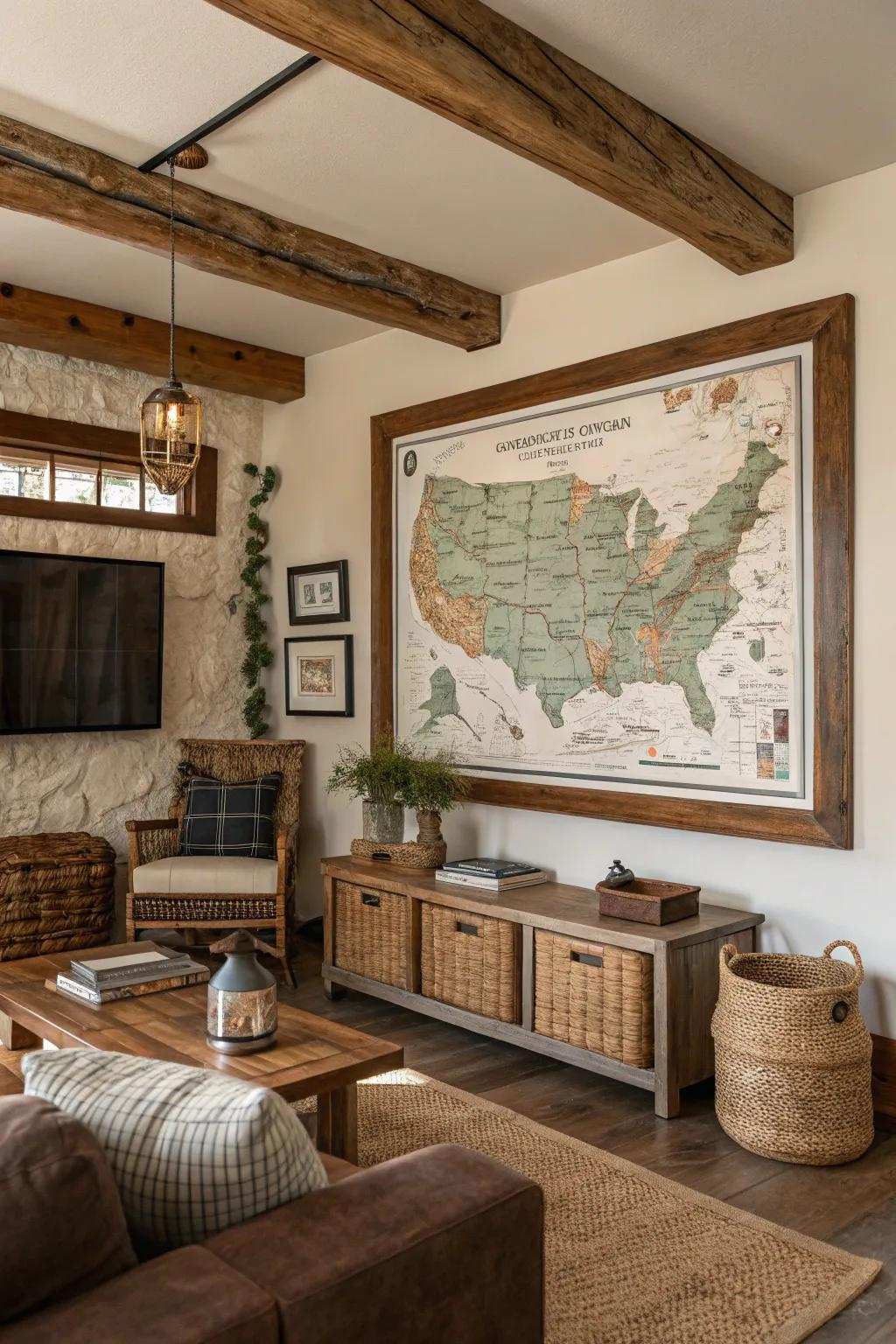 Charts infuse a sense of exploration and discovery into your living space.