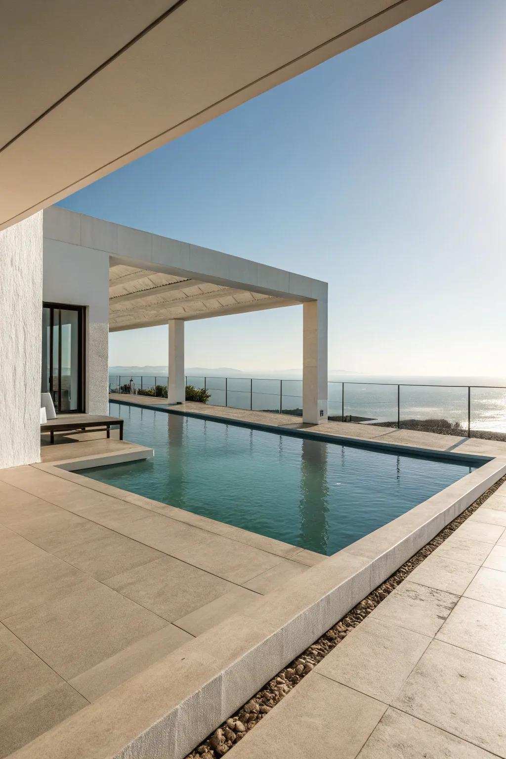 Classic elegance with a simple pool deck design.