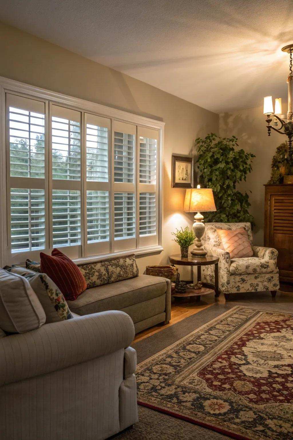 Classic interior panels add elegance to the living space.