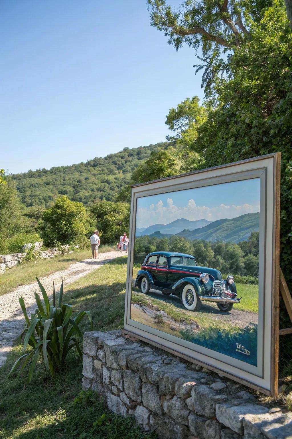 Classic vehicle artworks deliver a trace of retro grace.