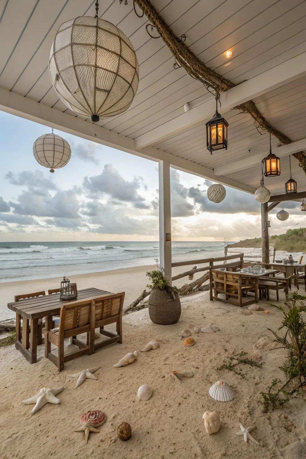 Coastal designs add an airy, laid-back touch to your outdoor decor.