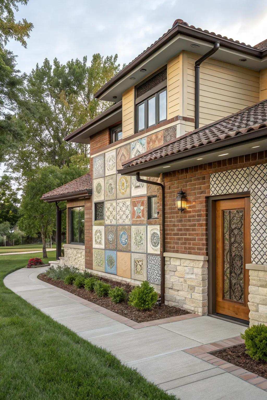 Combining materials adds personality and uniqueness.
