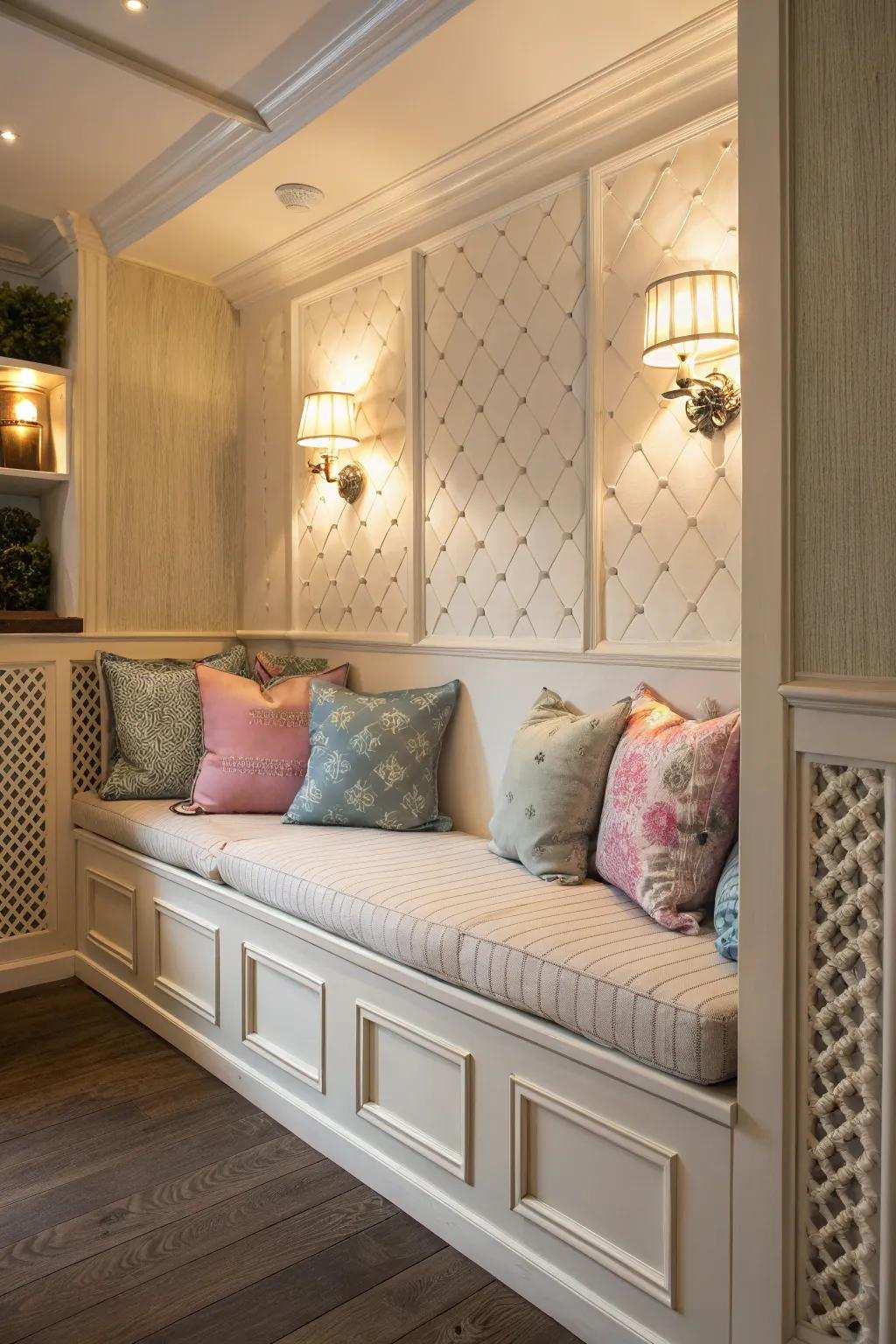 Comfortable alcoves introduce charm and practicality