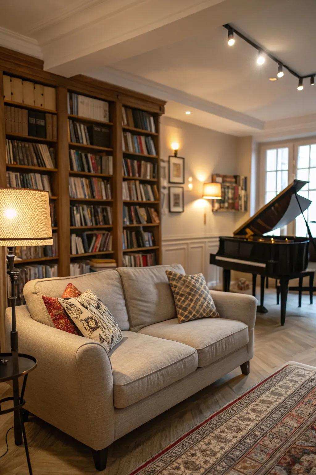 Comfortable seating enriches the enjoyment of your music room.