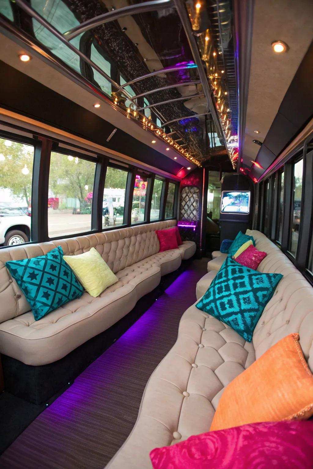 Comfortable seating ensures your guests can unwind and enjoy the ride.