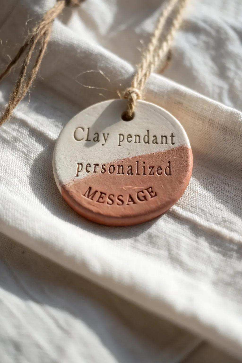 Communicate through clay—individual charms that come from the heart.