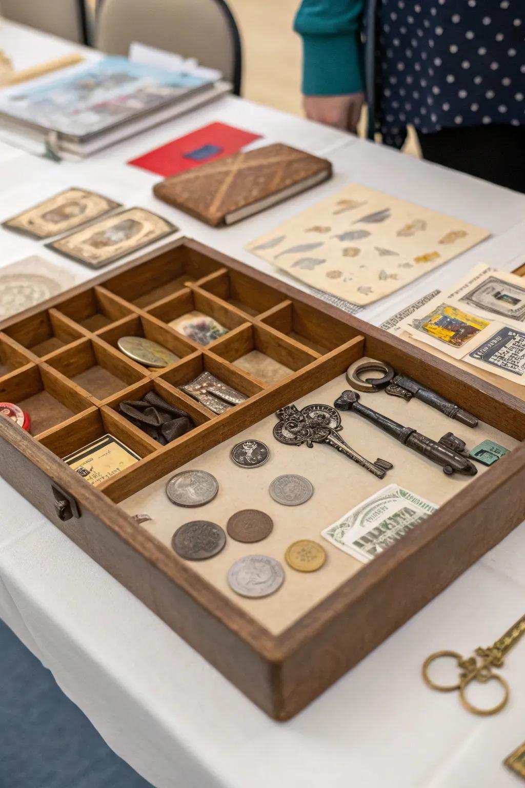 Compartment organizers maintain neatly arranged and accessible small objects.