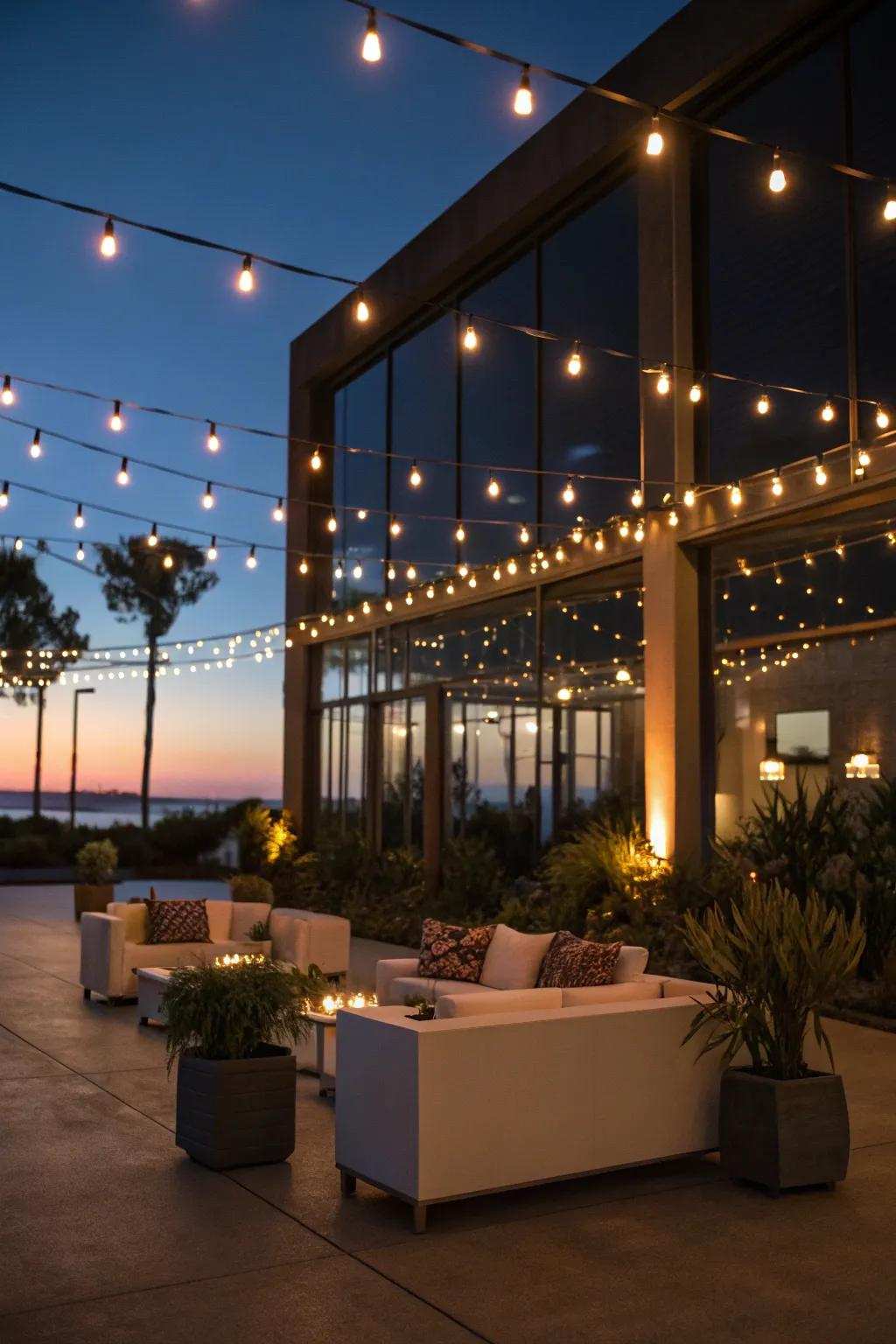 Conjure a bewitching atmosphere with string lights.