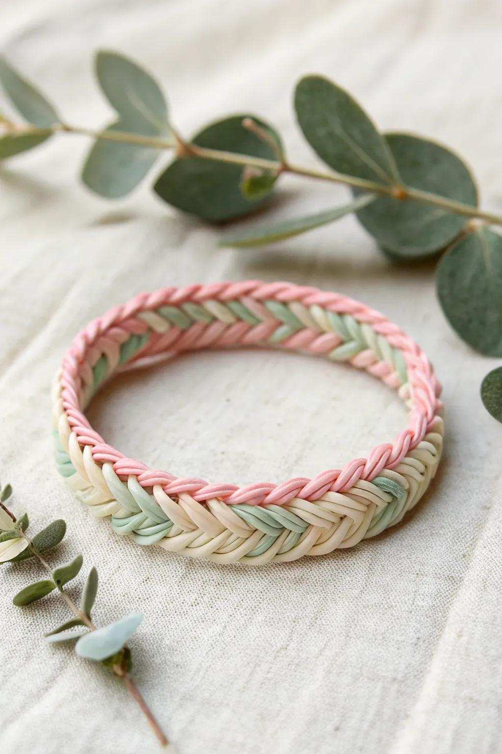 Contort the pattern with a Reversed Braided Wristband – where intricacy meets moderate magnificence.