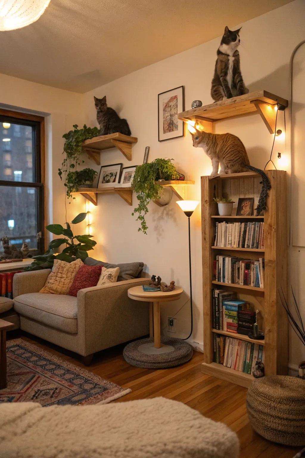 Corner installations provide distinctive viewing angles.