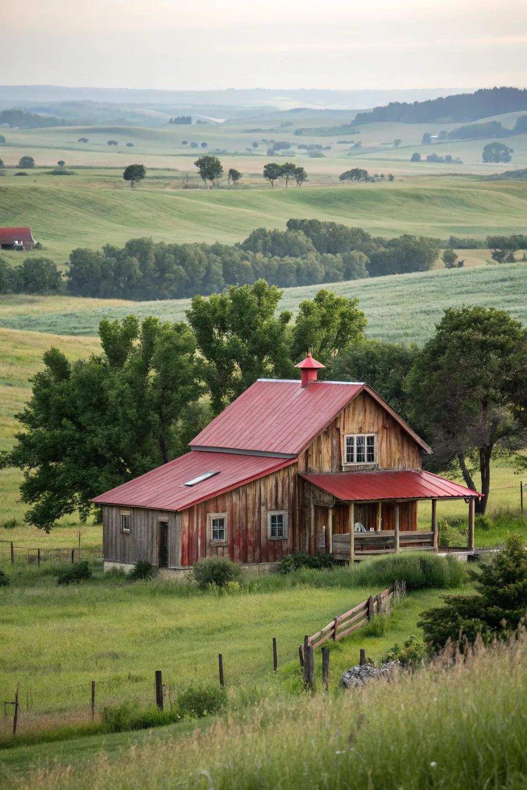 Country colors impart a cozy, welcoming sensation to country homes.